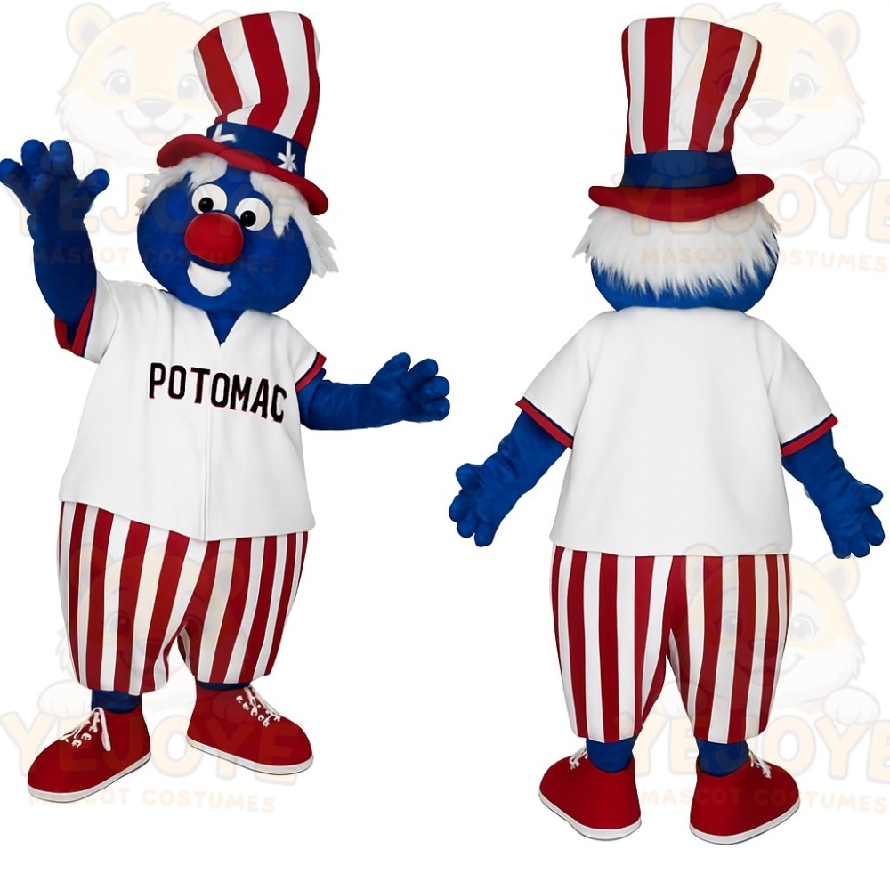 Red White Blue Uncle Sam Mascot Costume