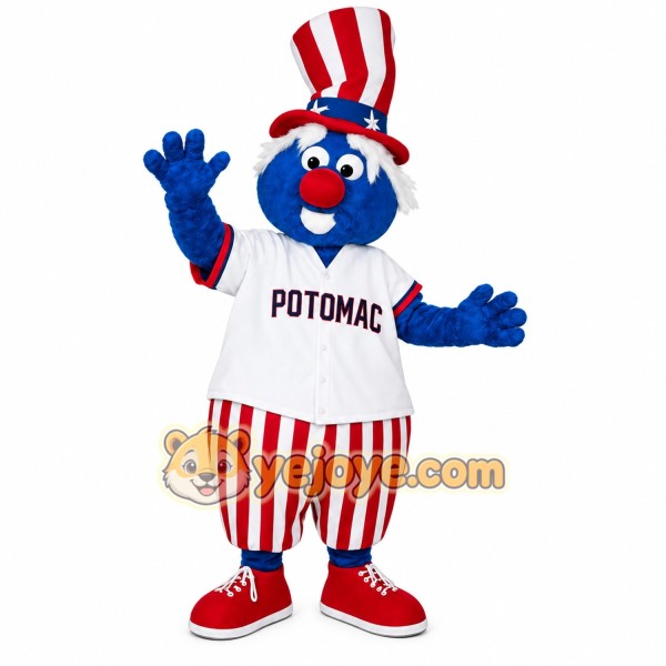 Red White Blue Uncle Sam Mascot Costume