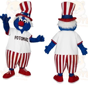 Red White Blue Uncle Sam Mascot Costume