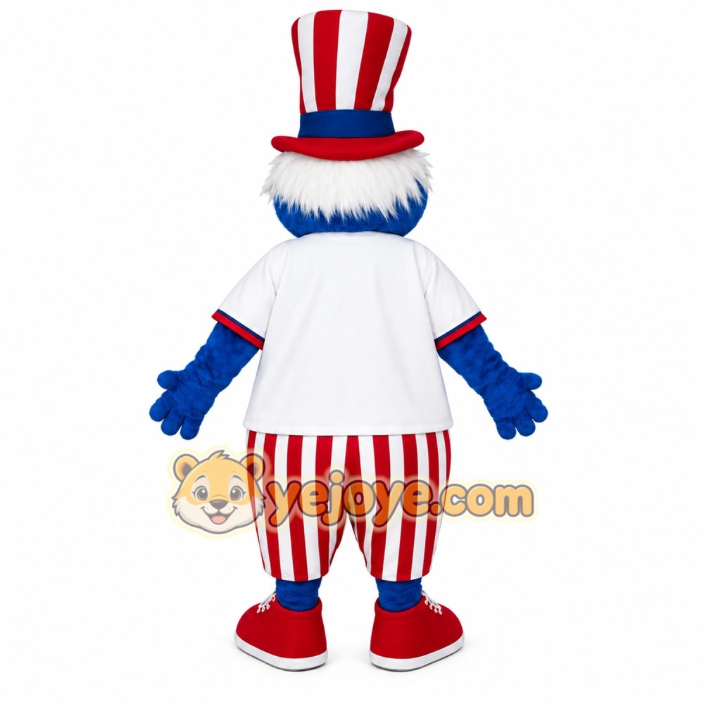 Red White Blue Uncle Sam Mascot Costume
