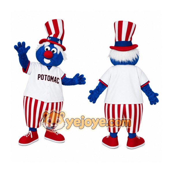 Red White Blue Uncle Sam Mascot Costume