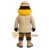 Brown Yellow Mandrill Explorer Mascot Costume Brown Yellow Mandrill Explorer Mascot Costume