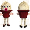Cream Red Female Cupcake Mascot Costume