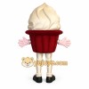 Cream Red Female Cupcake Mascot Costume Cream Red Female Cupcake Mascot Costume