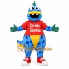 Blue Red Spotted Dinosaur Mascot Costume Blue Red Spotted Dinosaur Mascot Costume