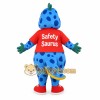 Blue Red Spotted Dinosaur Mascot Costume Blue Red Spotted Dinosaur Mascot Costume