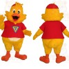 Yellow Red Duck Mascot Costume