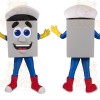 Gray White Blue Red Eraser Mascot Costume