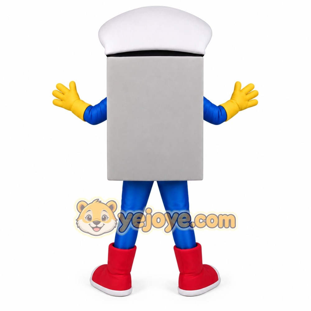 Gray White Blue Red Eraser Mascot Costume