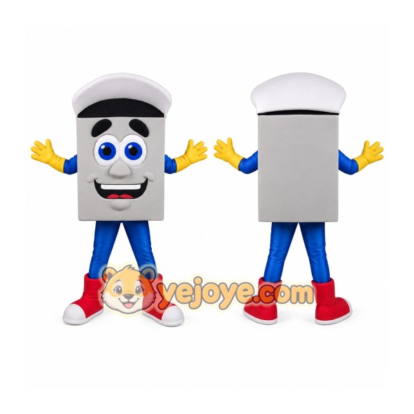 Gray White Blue Red Eraser Mascot Costume