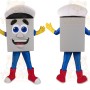 Gray White Blue Red Eraser Mascot Costume