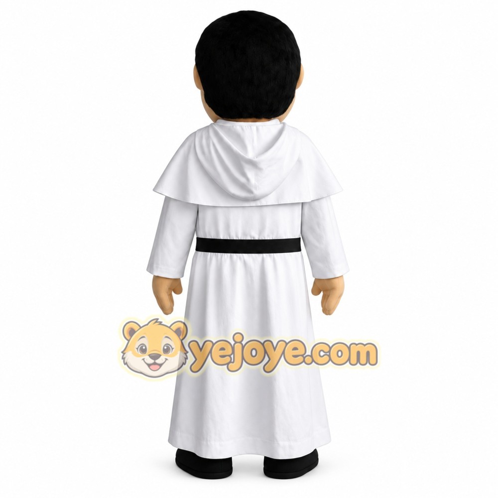 White Black Robed Man Mascot Costume White Black Robed Man Mascot Costume