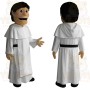 White Black Robed Man Mascot Costume