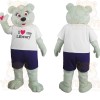 Mint Green Bear Mascot Costume