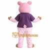 Pink Purple Polka Dot Pig Mascot Costume