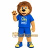 Brown Blue Lion Mascot Costume