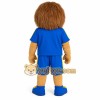Brown Blue Lion Mascot Costume