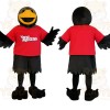 Black Yellow Red Raven Mascot Costume