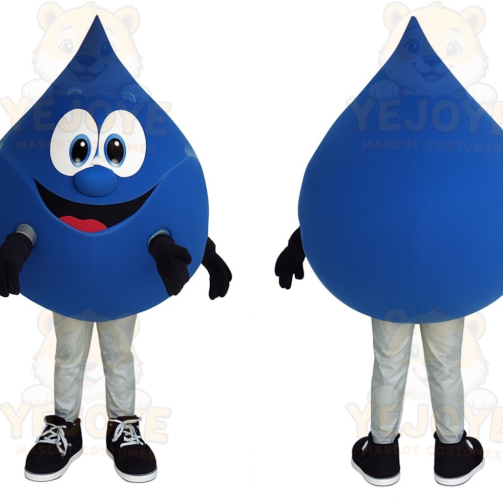 Blue Water Drop Mascot Costume