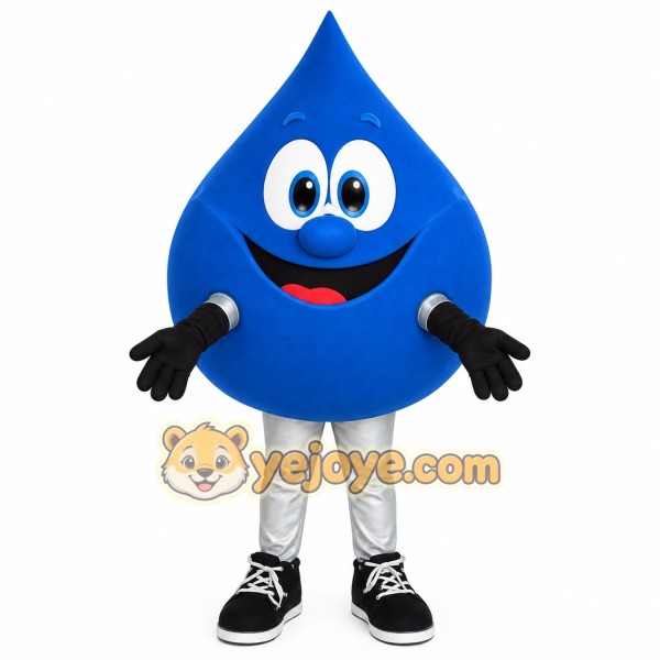 Blue Water Drop Mascot Costume