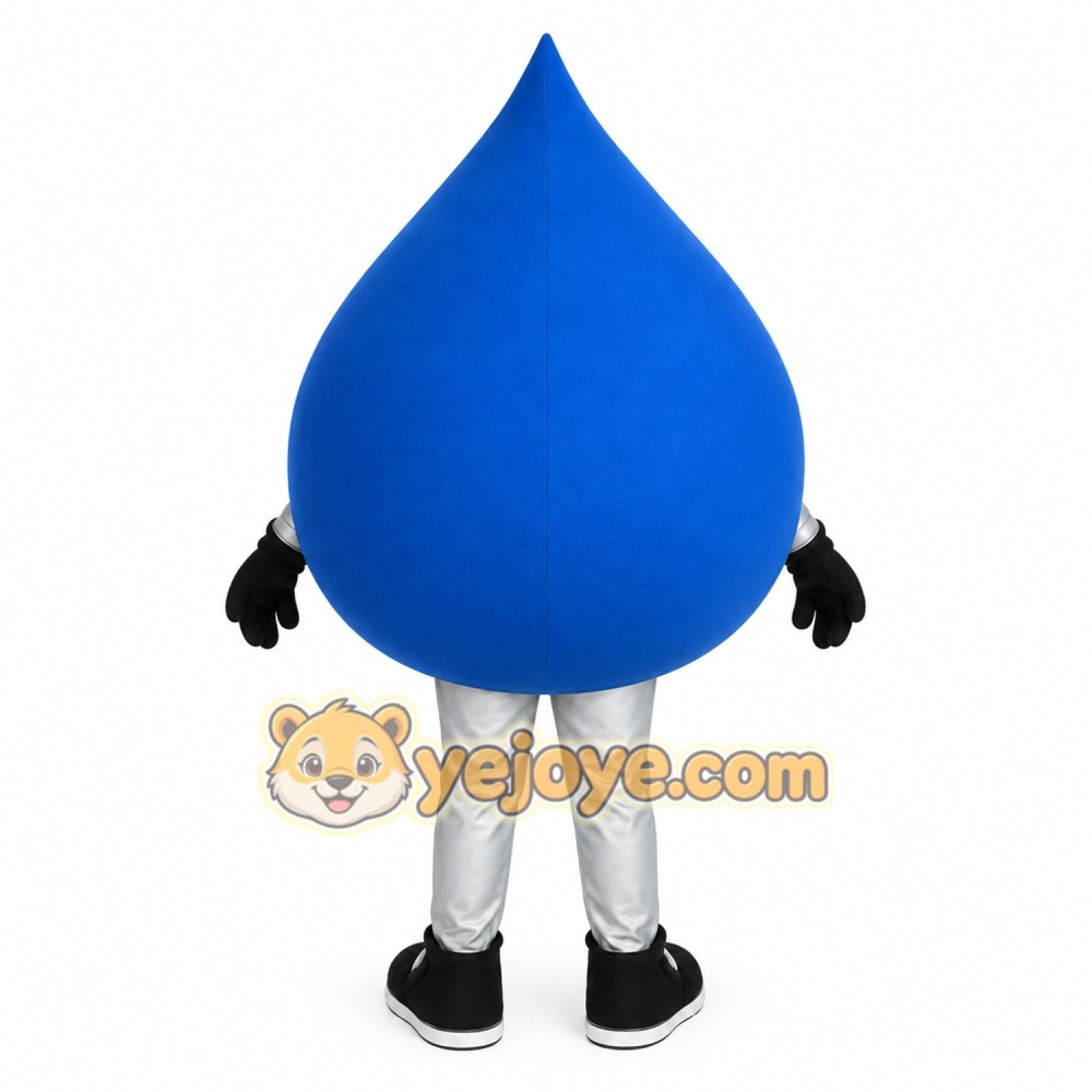 Blue Water Drop Mascot Costume Blue Water Drop Mascot Costume