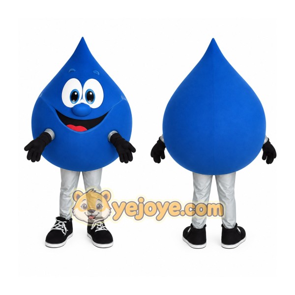 Blue Water Drop Mascot Costume