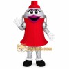Red Silver Fire Hydrant Mascot Costume Red Silver Fire Hydrant Mascot Costume