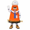 Orange White Traffic Cone Mascot Costume