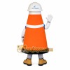 Orange White Traffic Cone Mascot Costume