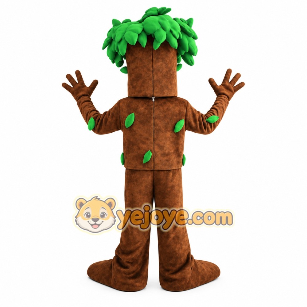 Brown Green Smiling Leafy Tree Mascot Costume Brown Green Smiling Leafy Tree Mascot Costume