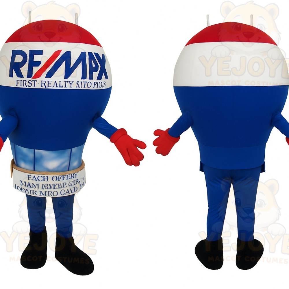 Red White Blue Hot Air Balloon Mascot Costume