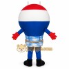 Red White Blue Hot Air Balloon Mascot Costume Red White Blue Hot Air Balloon Mascot Costume