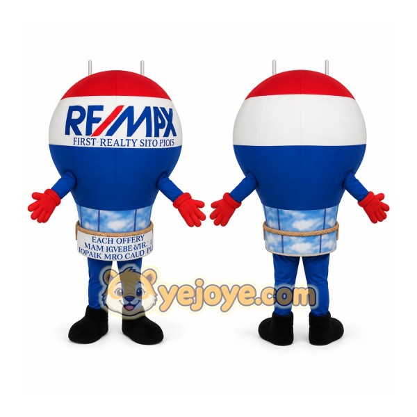 Red White Blue Hot Air Balloon Mascot Costume