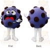 Purple Burgundy Spotted Virus Mascot Costume