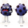 Purple Burgundy Spotted Virus Mascot Costume
