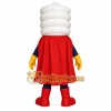 White Red Battery Superhero Mascot Costume White Red Battery Superhero Mascot Costume