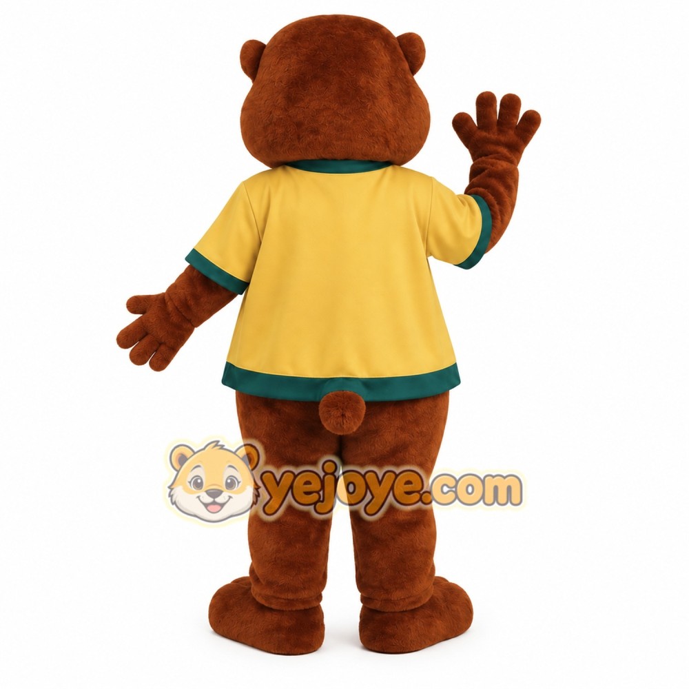 Brown Yellow Green Otter Mascot Costume Brown Yellow Green Otter Mascot Costume