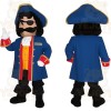 Blue Red Gold Eyepatch Pirate Mascot Costume