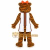 Brown White Cheerleader Tiger Mascot Costume Brown White Cheerleader Tiger Mascot Costume