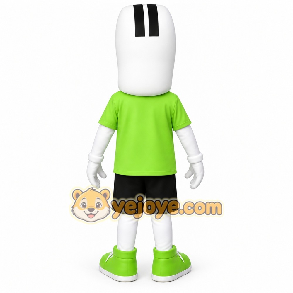 White Green Glucose Test Strip Mascot Costume White Green Glucose Test Strip Mascot Costume