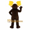 Dark Brown Tan Yellow Moose Mascot Costume