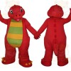 Red Green Yellow Dinosaur Mascot Costume