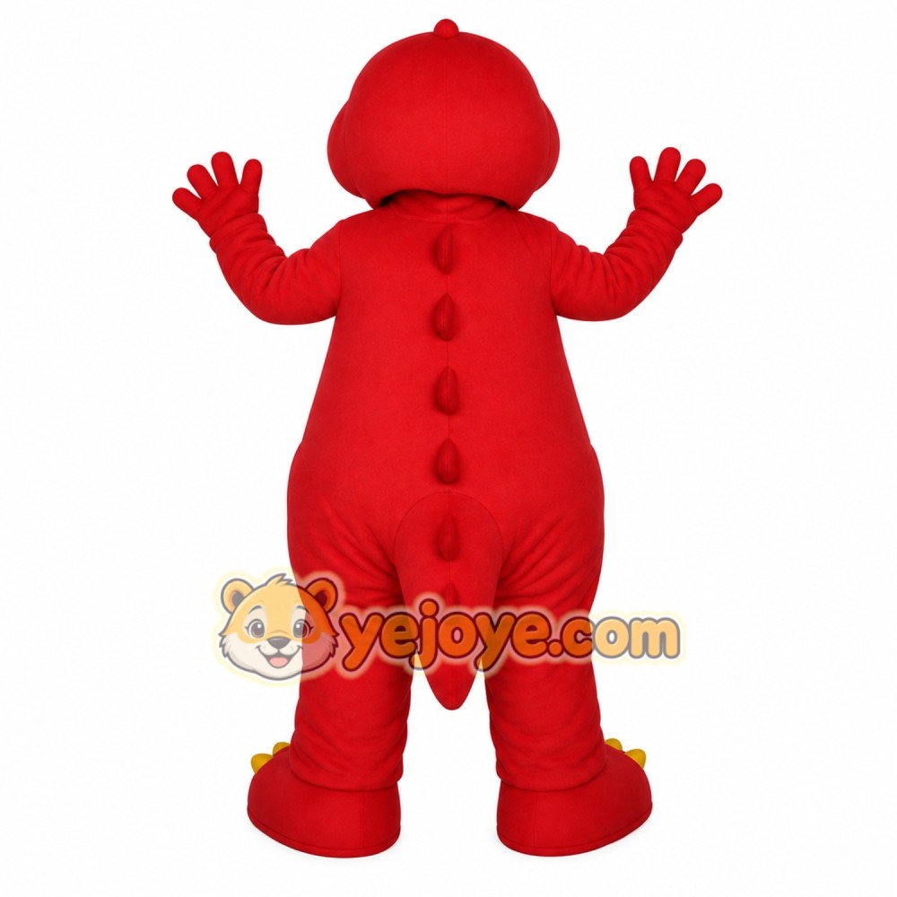 Red Green Yellow Dinosaur Mascot Costume