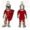 Red Silver Armored Knight Mascot Costume