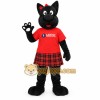 Black Red Plaid Cat Mascot Costume Black Red Plaid Cat Mascot Costume