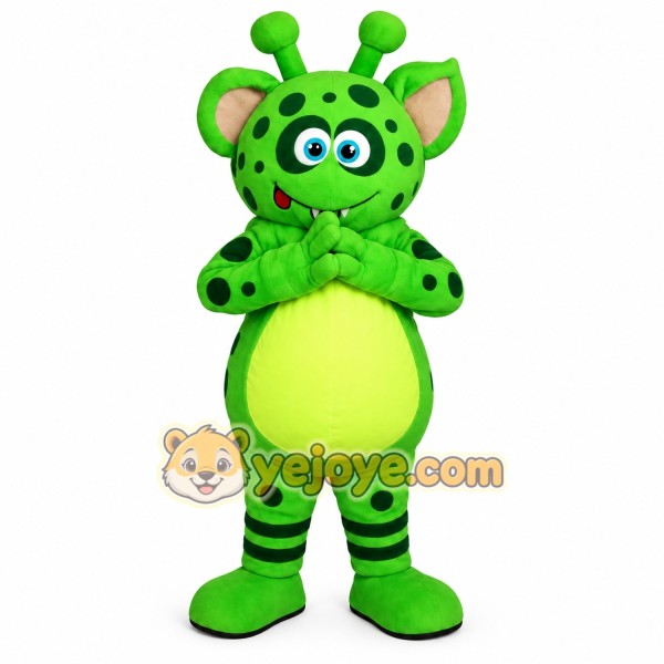 Green Black Spotted Alien Mascot Costume