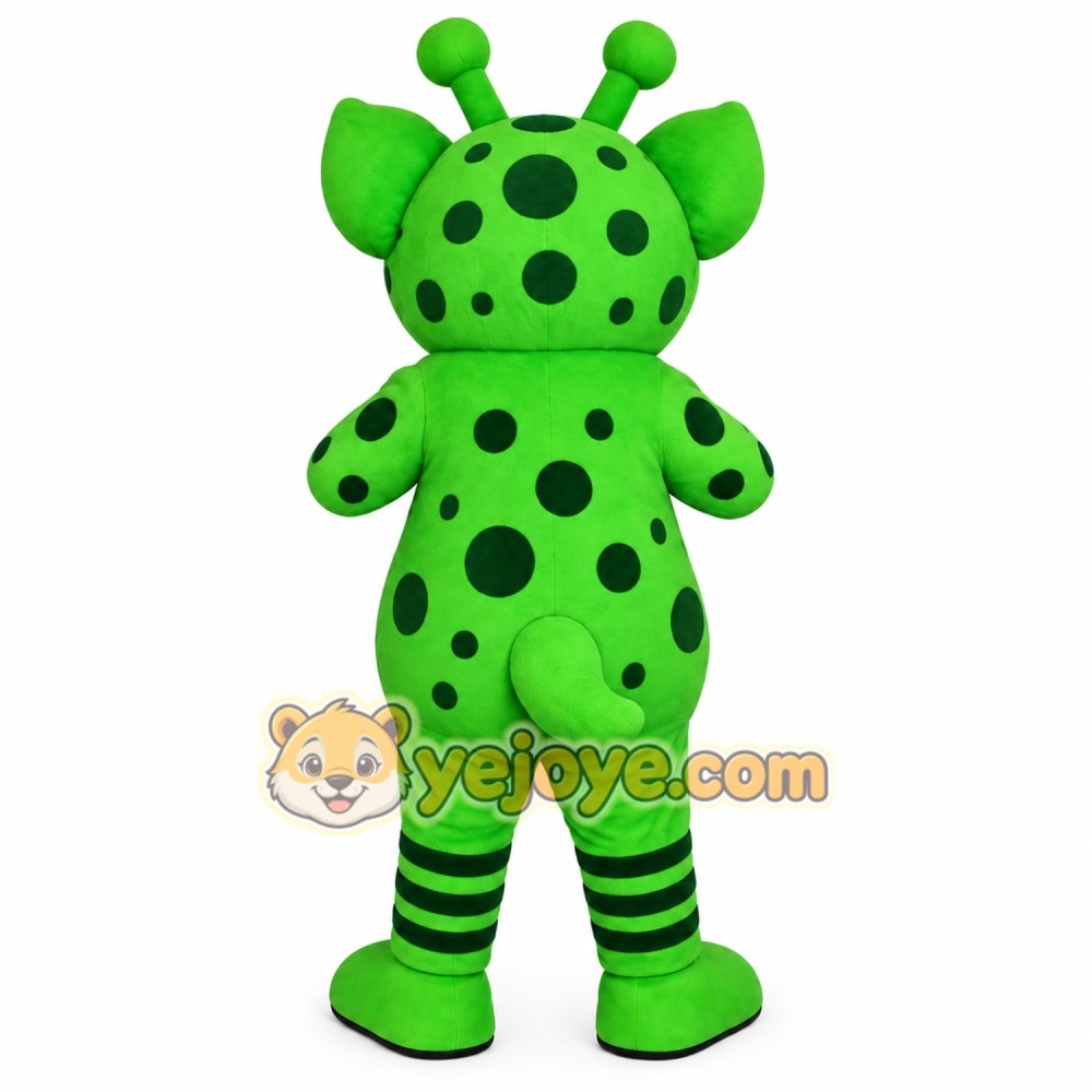 Green Black Spotted Alien Mascot Costume Green Black Spotted Alien Mascot Costume