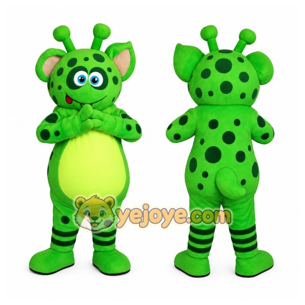 Green Black Spotted Alien Mascot Costume