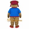 Brown Blue Red Plaid Bear Mascot Costume Brown Blue Red Plaid Bear Mascot Costume
