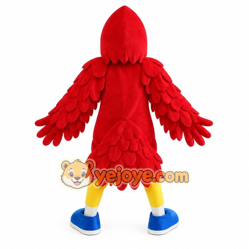 Red Yellow Cardinal Bird Mascot Costume Red Yellow Cardinal Bird Mascot Costume